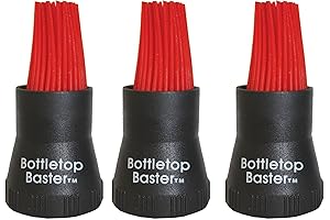Jokari Crazy But It Works Silicone Bottletop Basters, Black 3-Pack