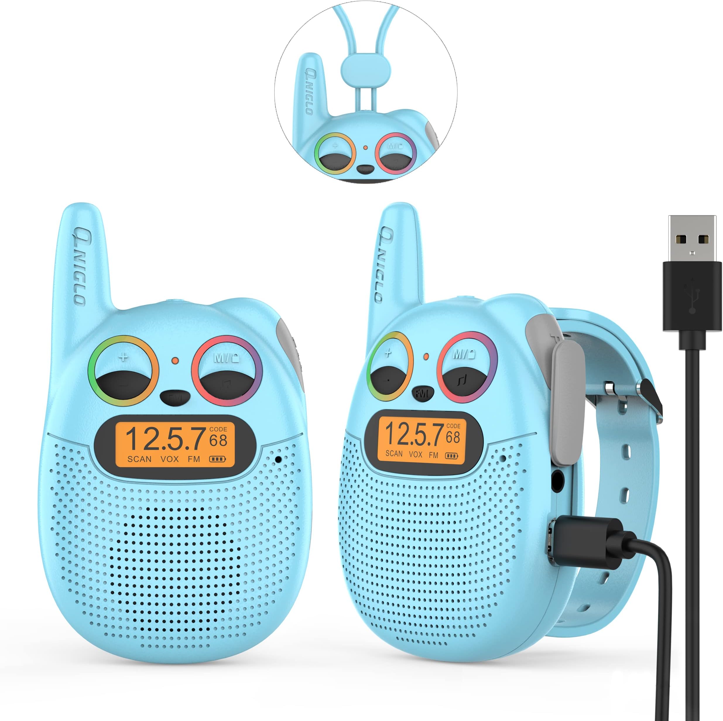 Walkie Talkies for Kids, 3 Miles Long Range 22 Channels 2 Way Radio for Boys Girls Ages 3-12, Walkie Talkies for Outdoor Camping Hiking, Easter/Birthday Presents for 4 5 6 7 8 Year Old