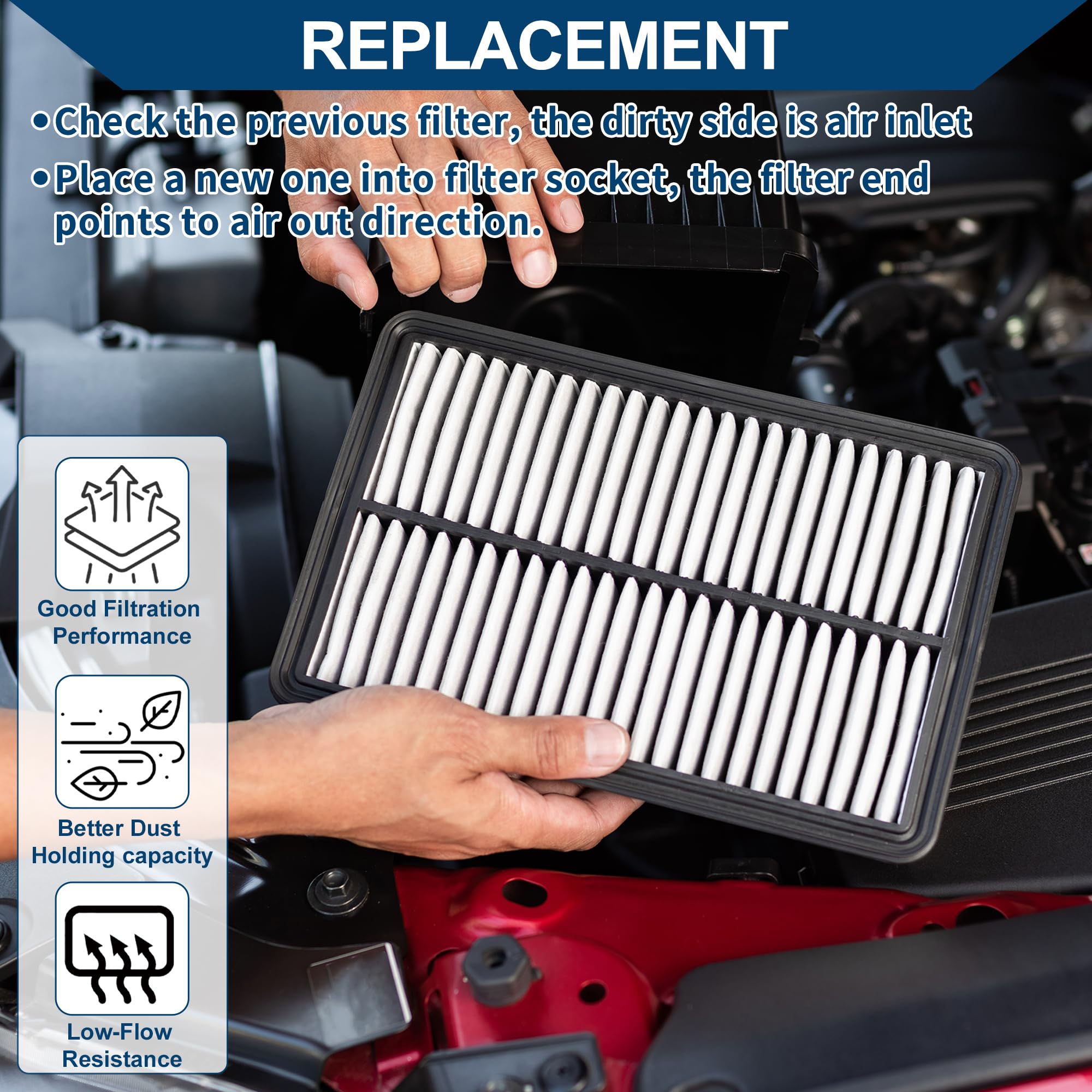 Filtro De Aire De Motor Para Dodge Journey 2.4L 3.5L 09-20