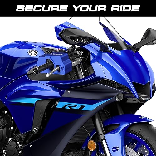 Miniatura 5 de Bloqueo de agarre de motocicleta  Manillar antirrobo resistente y bloqueo de palanca de freno (ajuste universal,  1.5 ) para motocicletas, scooters