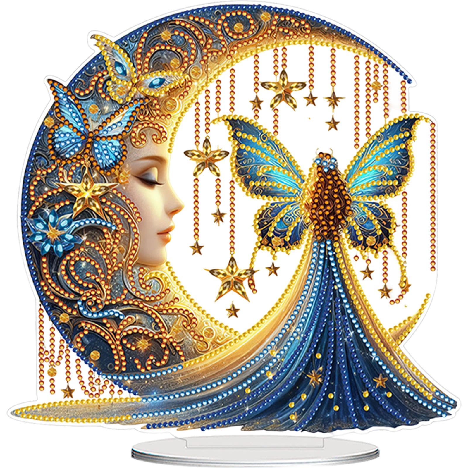 KOBONA Acrylic Special Shape Christmas Kitten Crystal Ball Diamond Painting Tabletop Ornaments Kit Table Top Diamond Painting Ornament Kits Diamond Painting Desktop Decors for Adults Beginner (BB076)