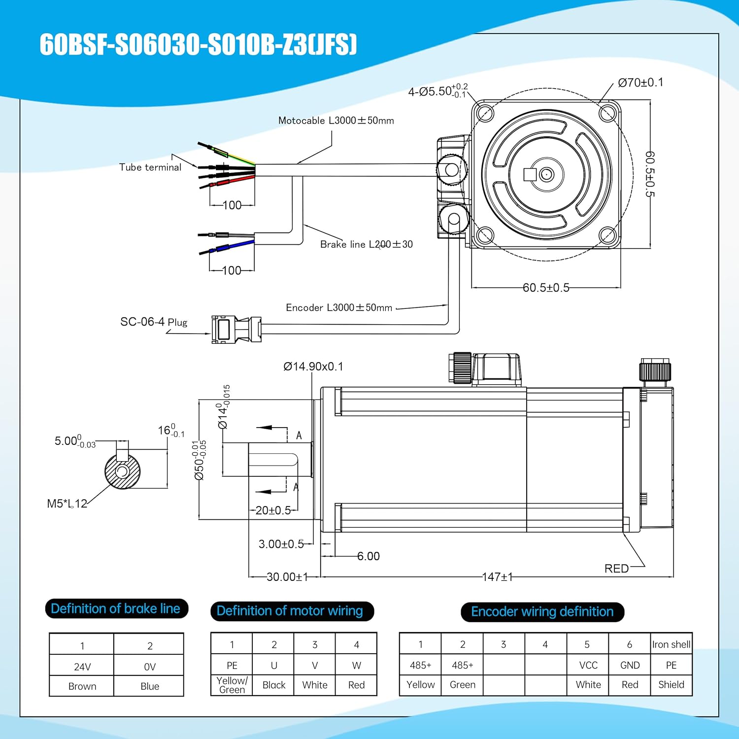 with Brake 600W AC Servo Motor Kit, CNC 220V 3.5A 3000rpm L3000 17-bit Encoder RS485 Servo Motor Driver Controller Kit for CNC Engraver Milling Machine/Robot