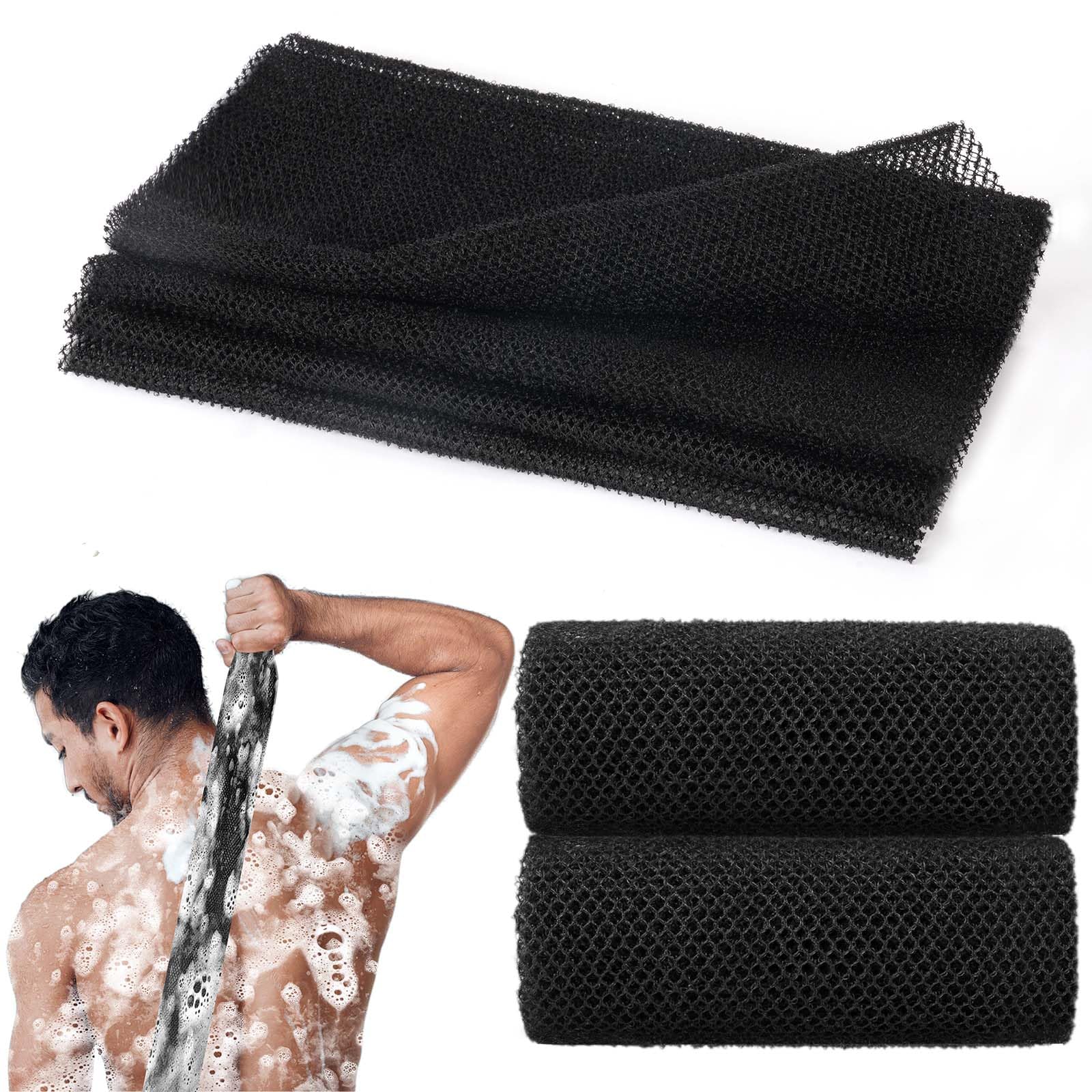 Aomig Afrikanischer Netz Schwamm 2Pcs Badeschwamm Duschschwamm Körper Wäscher Bath Shower Luffa Schwamm Rückenschrubber Körperpeeling Netz Peeling Schwamm Body Scrubber Damen Herren Kinder 30*80cm (A)