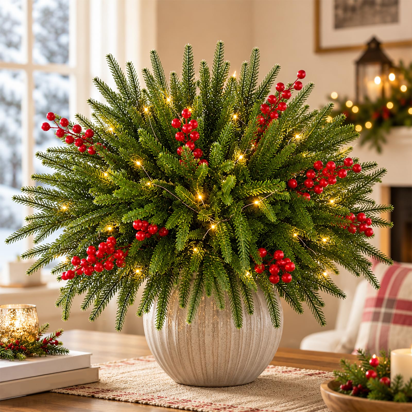 Ravionelle Enchanted Evergreen Pine with Lights (5*berry+5*Pine)