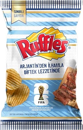 Ruffles Biftek Aromalı Patates Cipsi Süper Boy 115 g