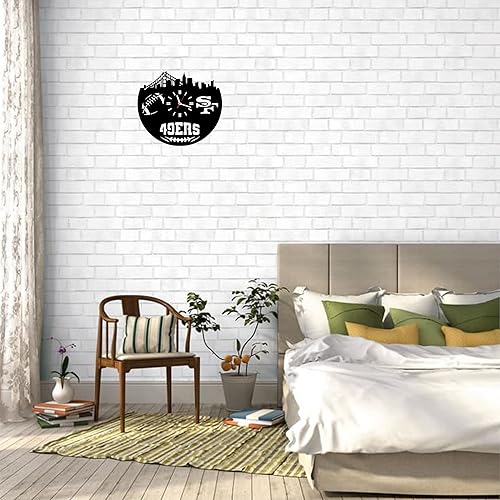 Miniatura 2 de Reloj de pared de madera, regalos del equipo de fútbol de San Francisco, para hombres, él, mujer, entrenador de jugador