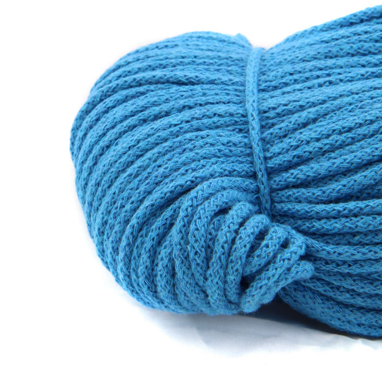 Cordon en coton robuste NTS Nähtechnik bleu clair avec âme polyester 100m