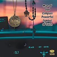 Vista 8 de Handmade Religious Brass Compass Gift with Engraved & Embossed Faith Messages – Inspirational Christian Religious Gift Keepsake for Baptism