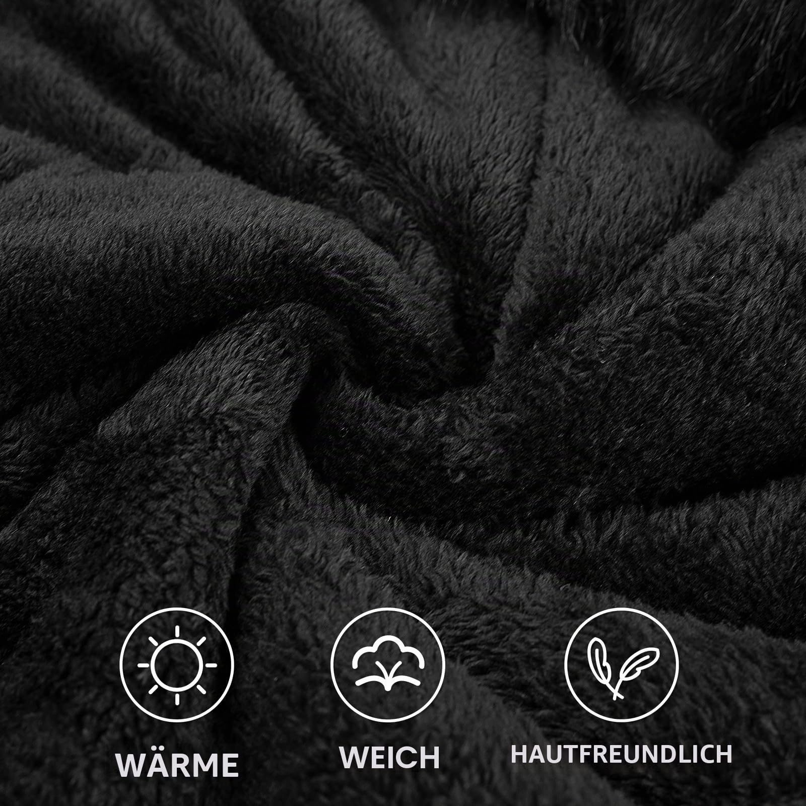 Tuopuda Winterjacke Damen Lang Wintermantel Warm Winter Jacke mit Kapuze Reißverschluss Parka Fleece Gefüttert Mantel Langarm Hooded Jacket Schwarz Kapuzenjacke