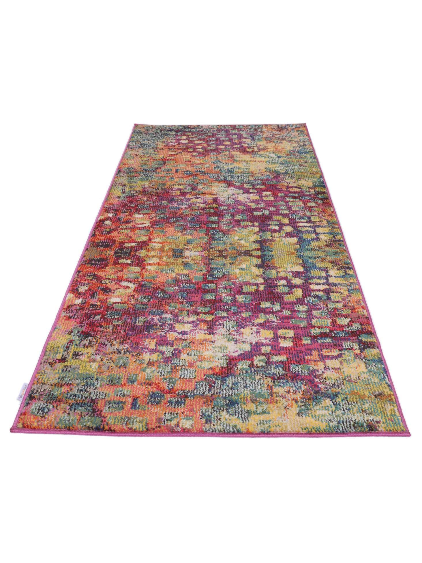 RugVista Davina Teppich, 80 x 200 cm, Mehrfarbig | Moderne, Rechteckig, Niedriger Stapel, Nur chemische Reinigung, Oeko-Tex 100, Wohnzimmer, Esszimmer, Schlafzimmer, Küche