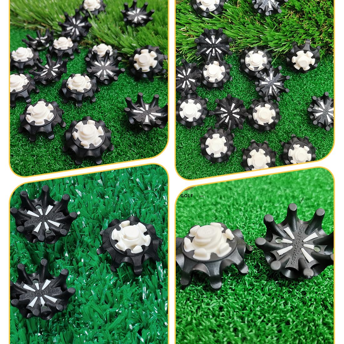 Clavos de golf para zapatos con llave de instalación, 10 piezas