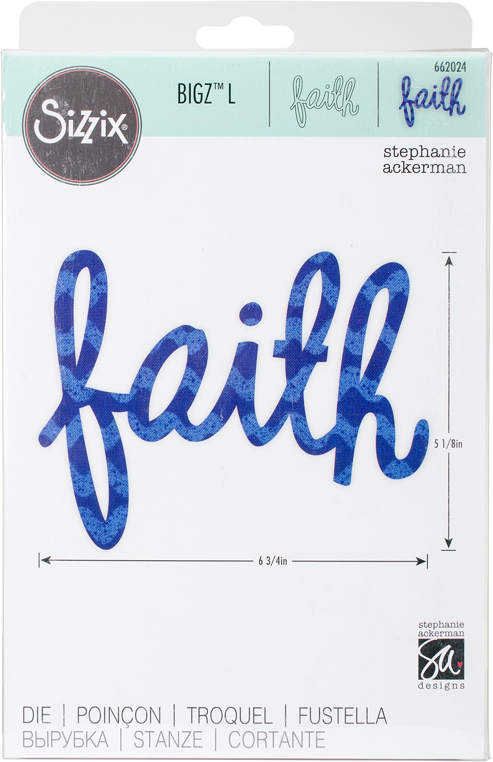 Sizzix Faith by Stephanie Ackerman Bigz Dies Fabi Edition, Large
