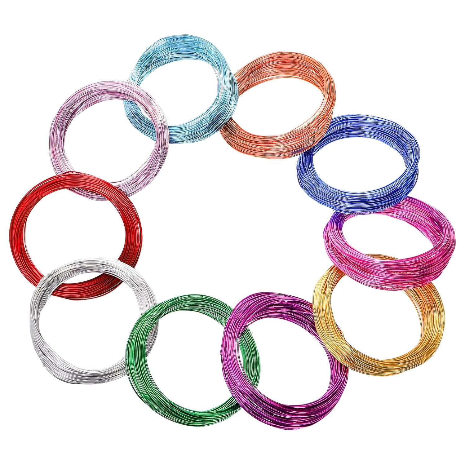 Foraineam 25 Colors 1230 Feet Colored Aluminum Craft Wire 20 Gauge / 0.8 mm Flexible Metal Artistic Floral Jewelry Beading Wire for DIY Jewelry Craft Making Art Supplies - Image 9