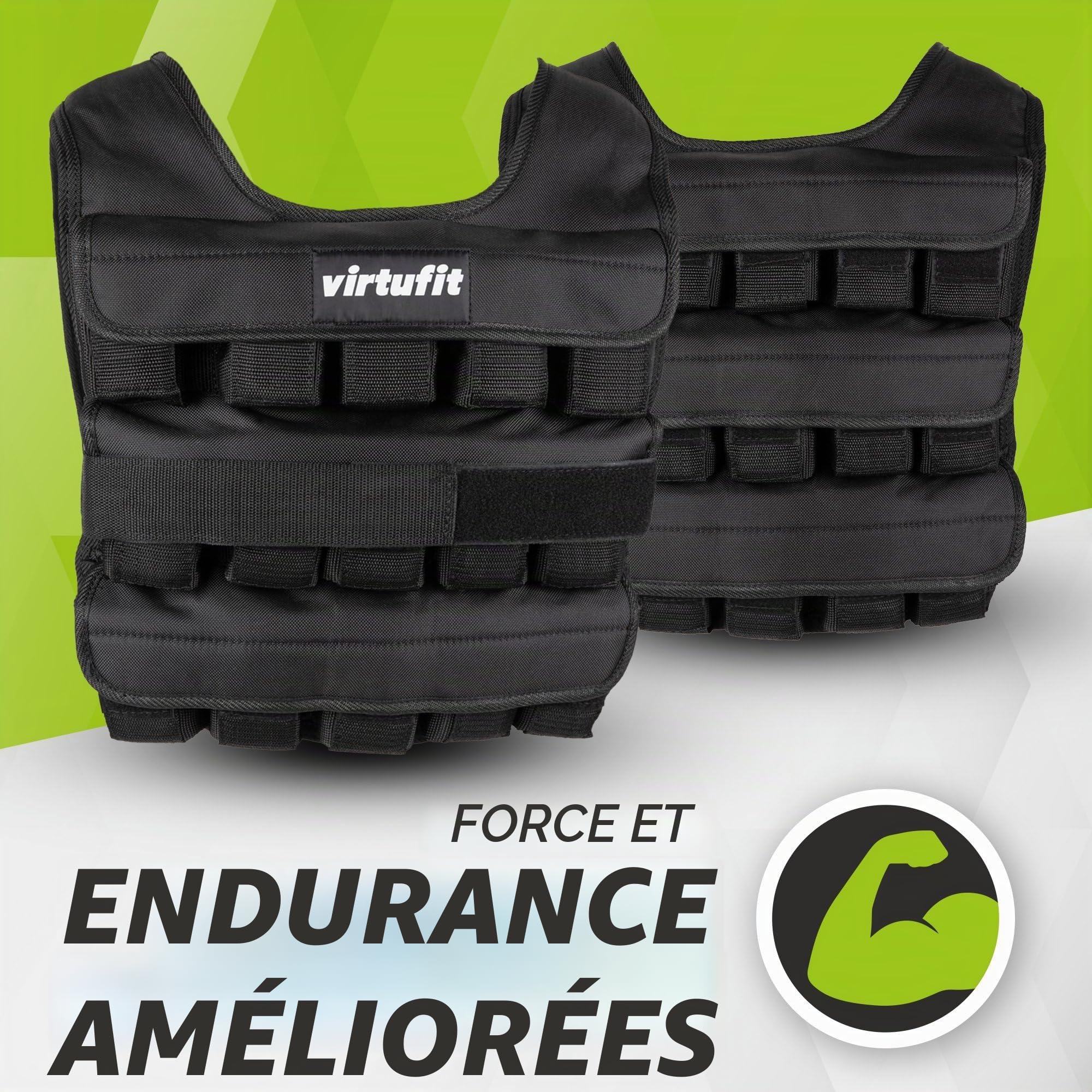 VirtuFit Gilet lesté réglable Pro - 30 kg