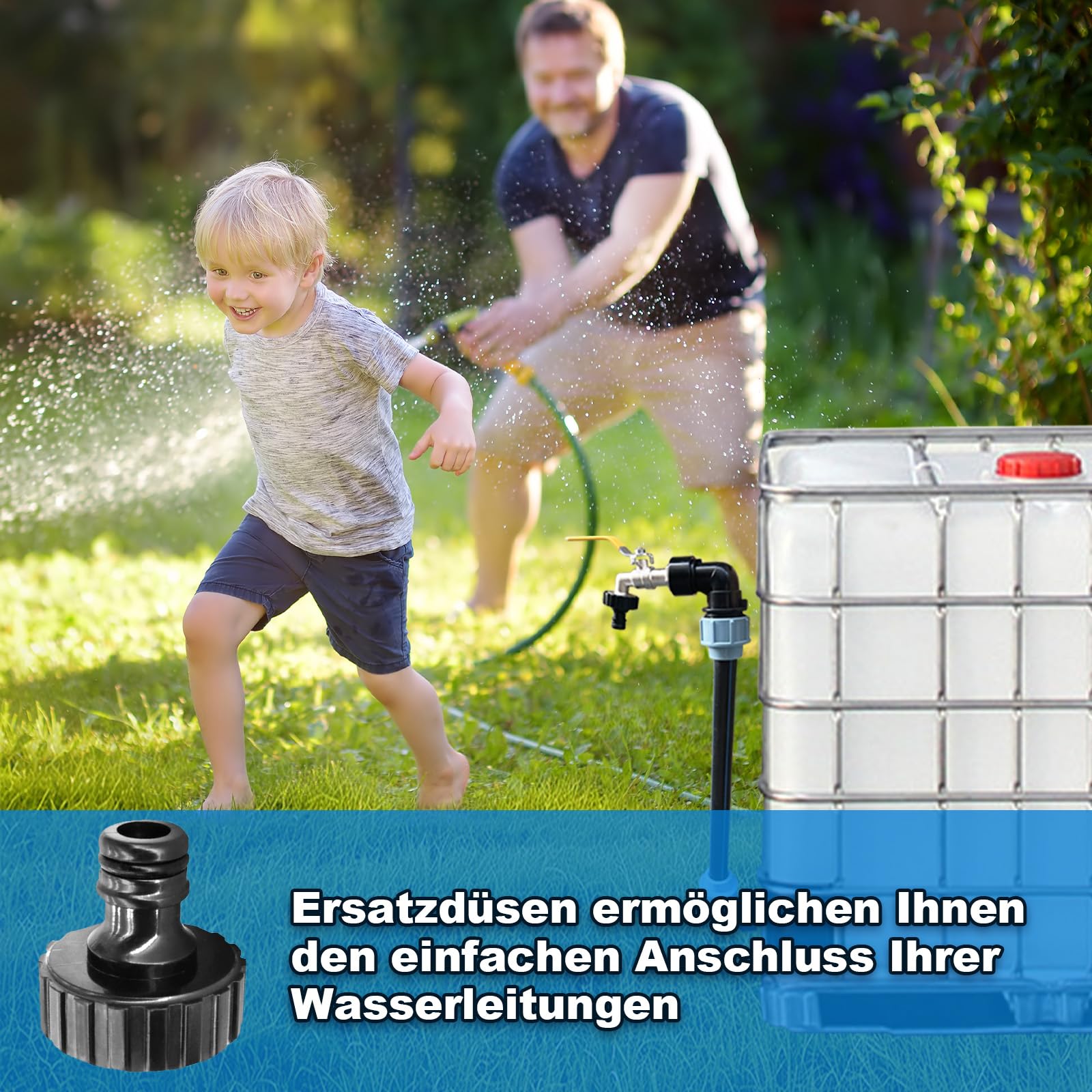 IBC kran spustowy łabędzia szyja 3/4", S60x6 zawór wodny zawór odcinający do wygodnego napełniania konewki, adapter IBC, akcesoria zbiornika IBC 3/4 cala do zbiornika na wodę deszczową, beczki na wodę