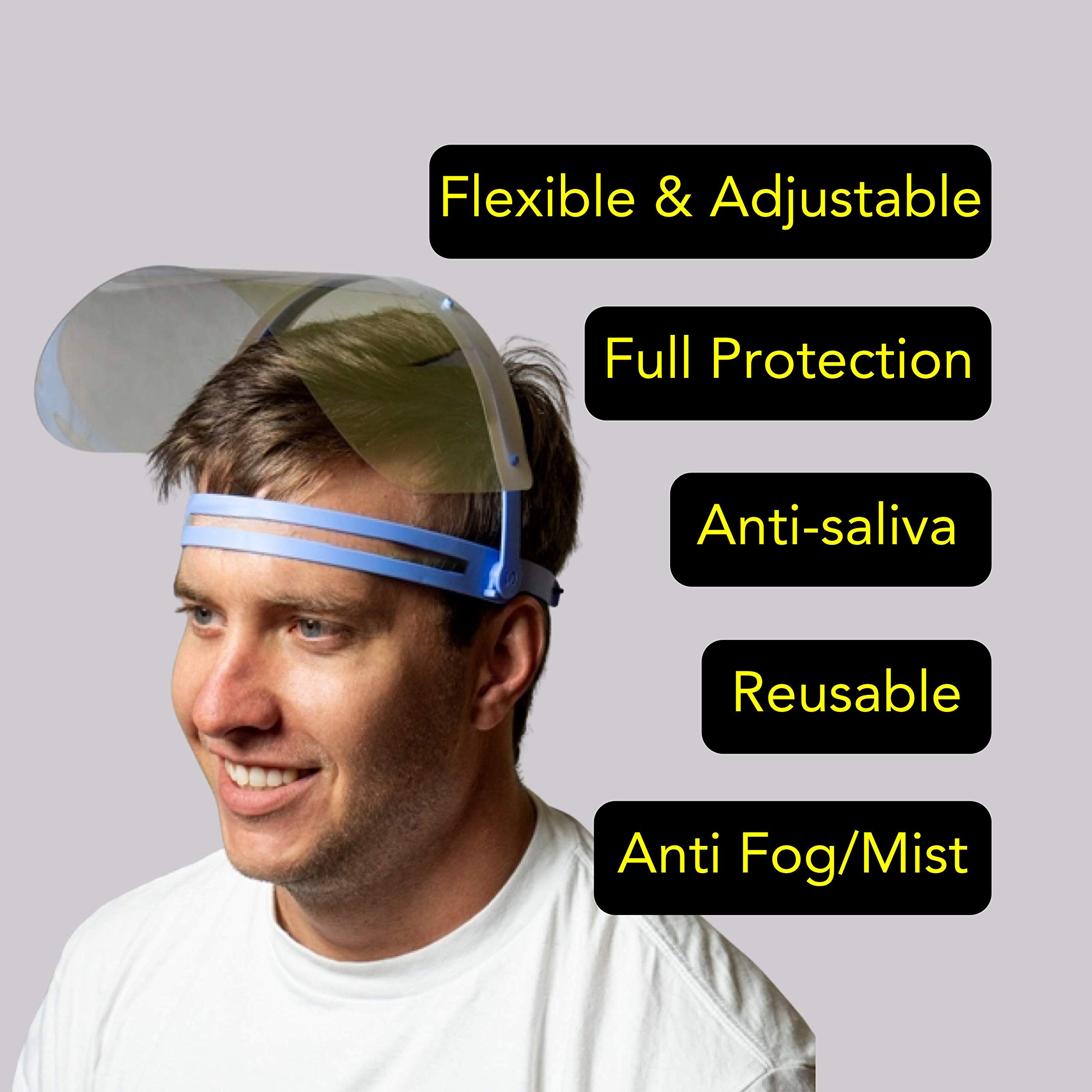 KMINA - Visiere Protettive (x3 Unità), Trasparente, Faccia, Per - Foto 4