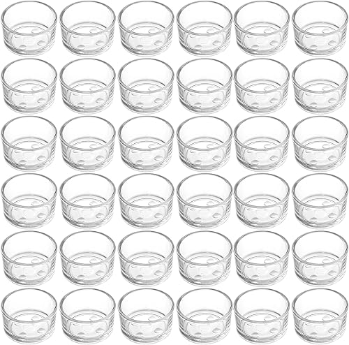 ZEAYEA Juego de 36 portavelas de cristal, pequeños portavelas votivas transparentes para bodas, fiestas, centros de mesa, cenas, decoración del