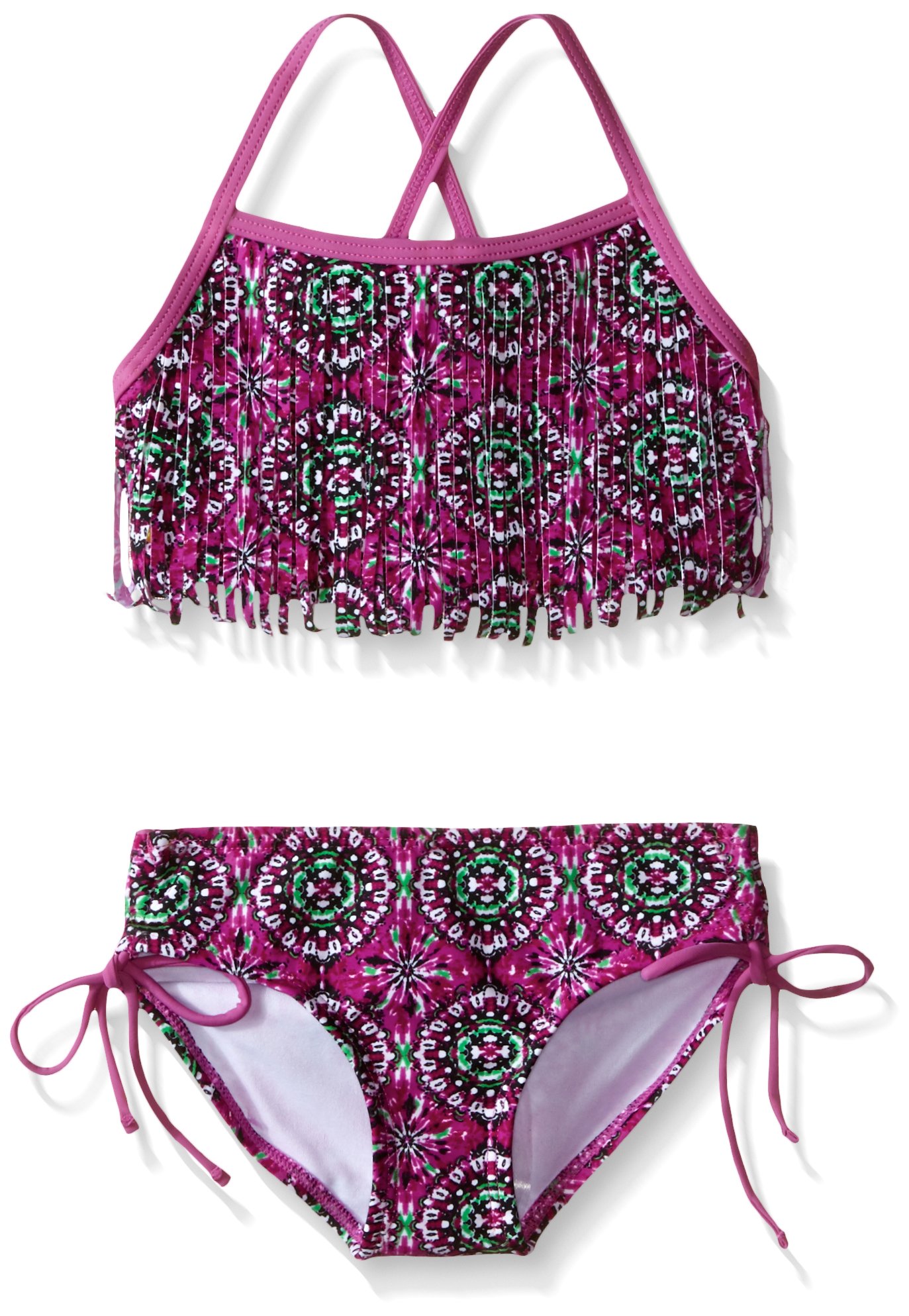 Kanu Surf Girls' Kelly Beach Sport Fringe 2-Piece Bikini Swimsuit