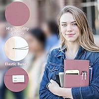 Vista 5 de Fundas de lona para libros, protector lavable para novelas de tapa blanda, funda ajustable para tapa dura con bolsillos para bolígrafos, libros