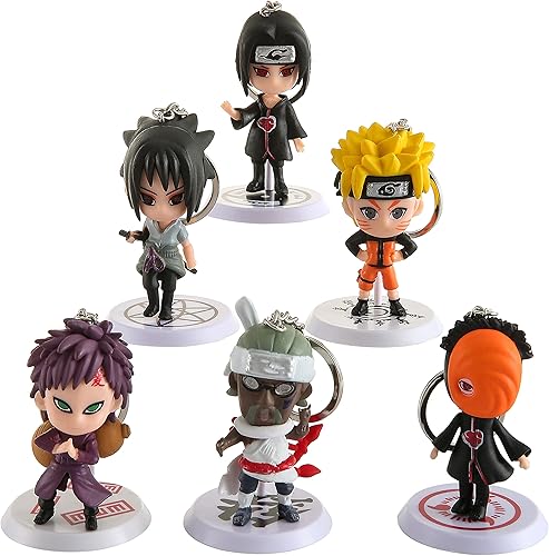 Llavero de anime para decoración de tartas, figuras de acción, figuras de dibujos animados, decoración de fiesta, mini juguete, suministros de