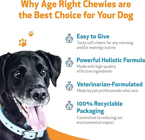 Miniatura 5 de Pet Wellbeing Age Right - Masticables para perros en sus mejores y mayores años - Formulados por veterinarios - Soporte multifuncional diario para