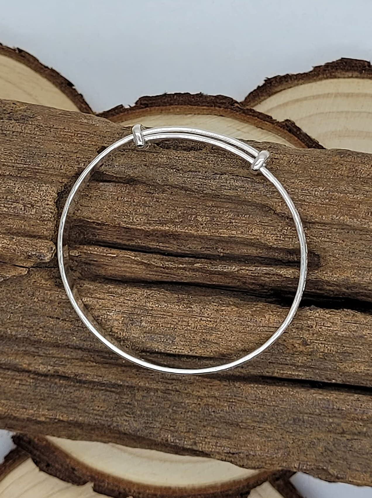 Orsacchiotto inciso espansione/espandibile Medium Baby – Bracciale rigido in argento Sterling 925 – fornito in confezione o cofanetto regalo