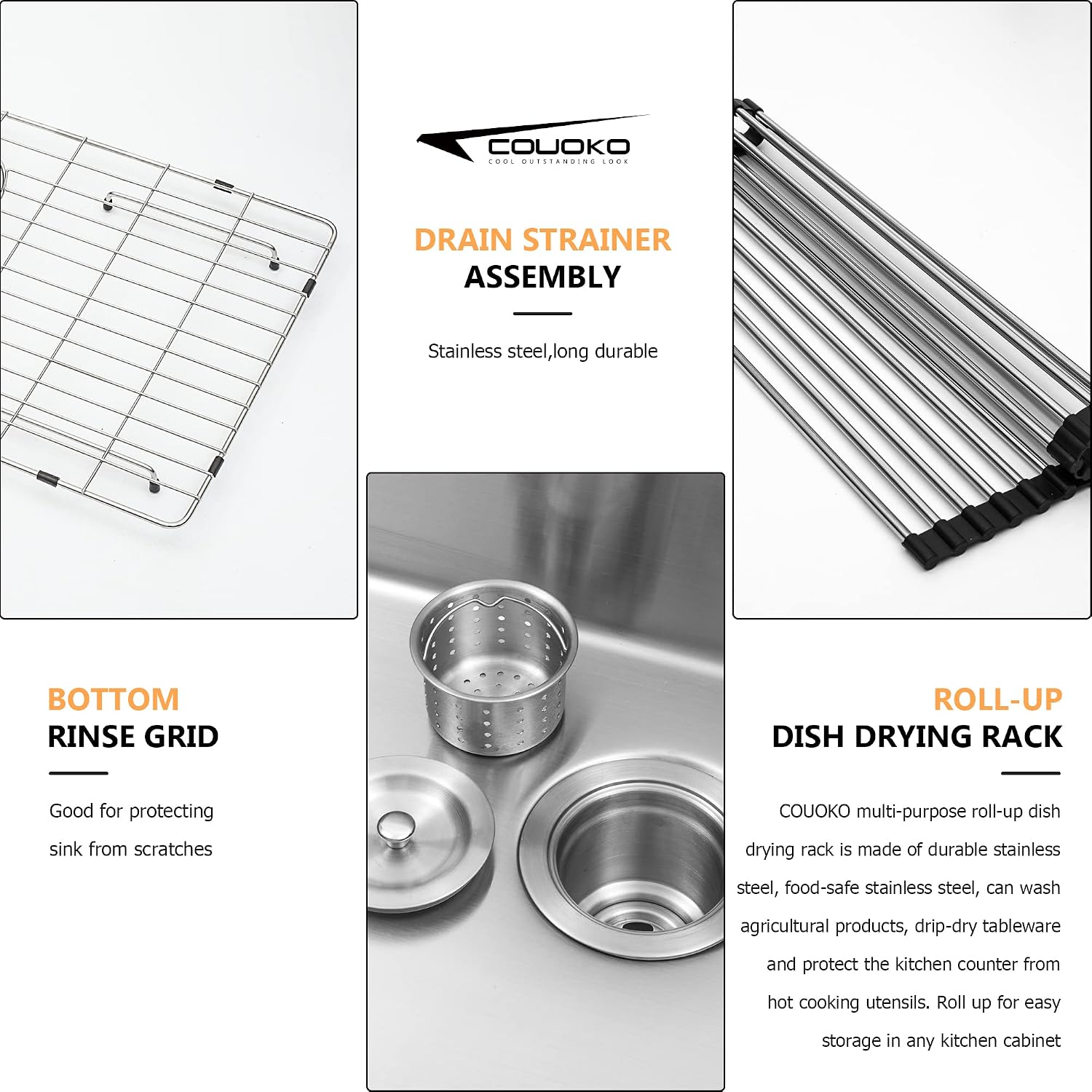 15 Inch Drop In Bar Sink Wet Bar RV Sink 16 Gauge Stainless Steel Single Bowl Handmade Small Kitchen Sink 15"x15"x9"