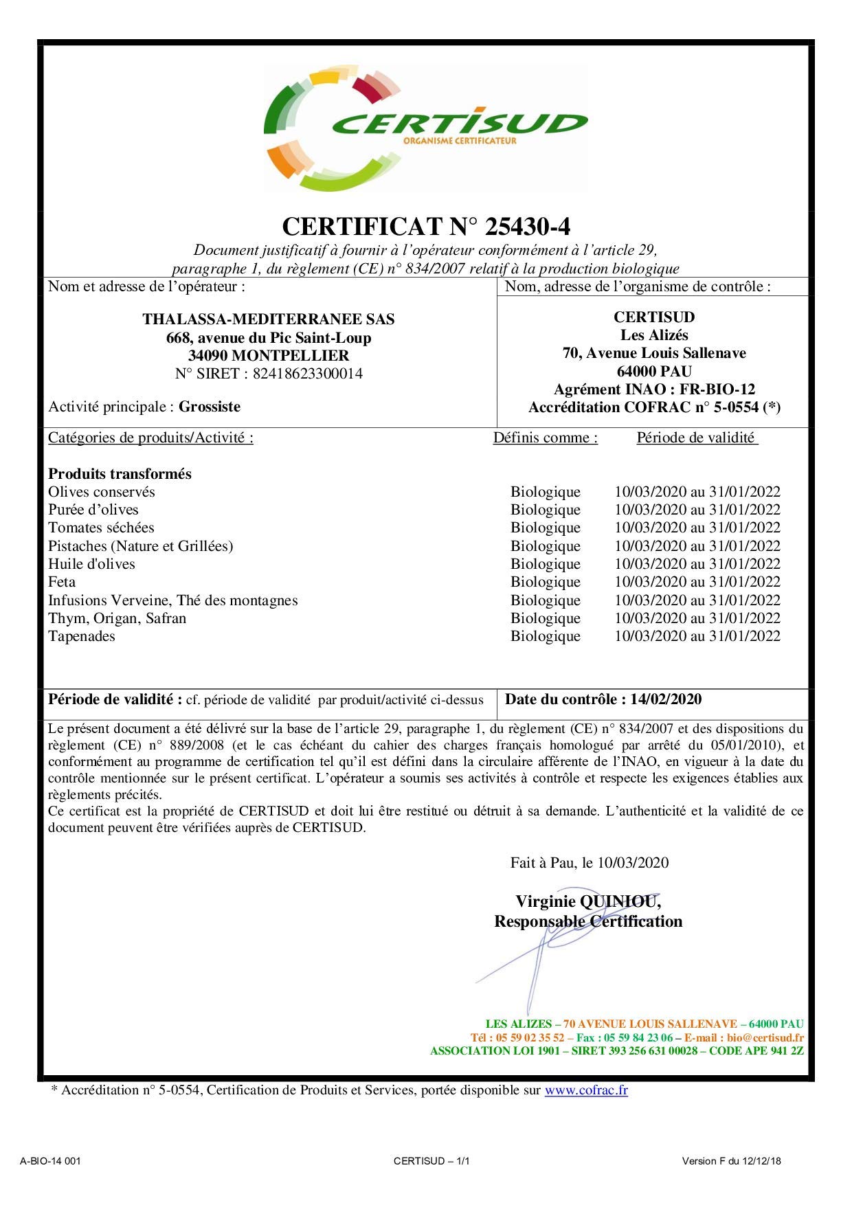 ACEITUNAS KALAMATA BIO 3KG