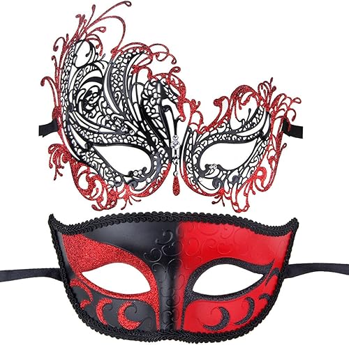 IETANG - Máscara veneciana para parejas, accesorio de disfraz de fiesta.
