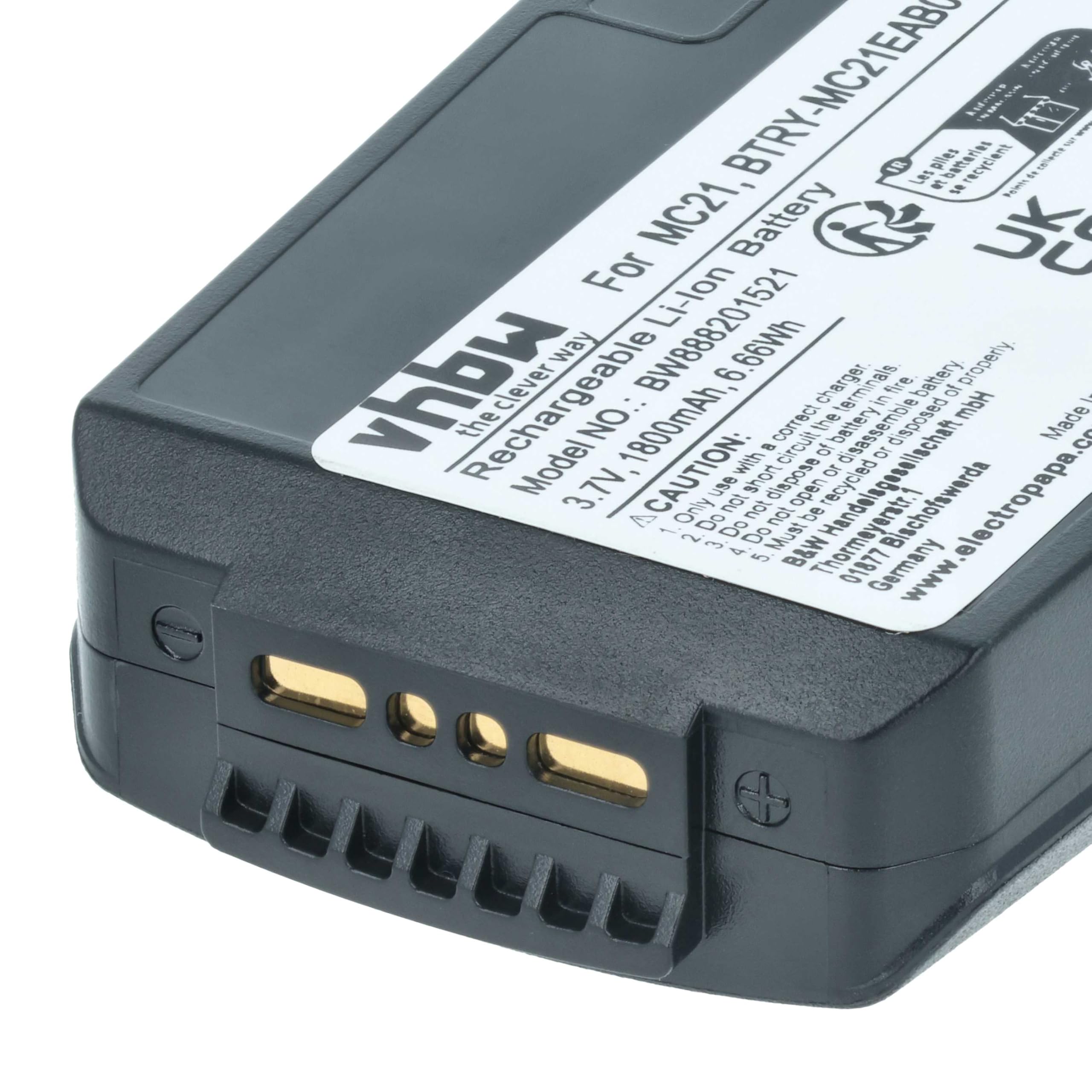 vhbw batteria compatibile con Motorola MC21, MC2100, MC2180 computer portatile scanner (1800mAh, 3,7V, Li-Poly)
