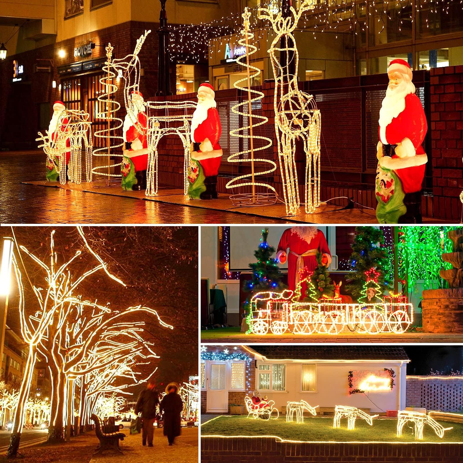 HAUSPROFI 15m 200 LED Lichterschlauch Außen, Lichterkette Strombetrieben Warmweiß, IP44 Wasserdicht & Dimmbar mit Fernbedienung, Ideal für Garten, Balkon & Weihnachtsbeleuchtung, Ø5mm