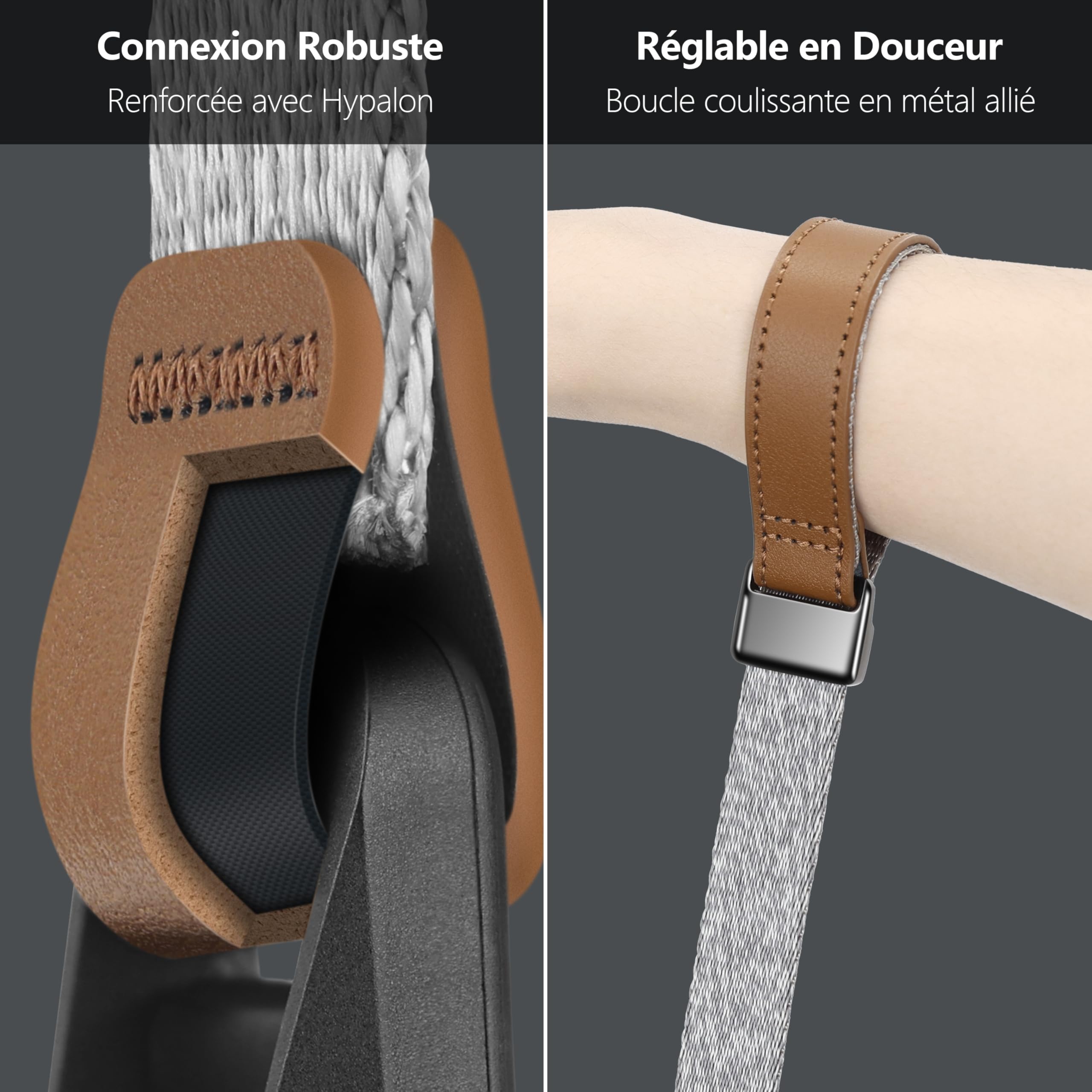 Sunya Dragonne pour Appareil Photo avec Boucle à Détachement Rapide, Sangle en Corde Nylon Compatible avec Appareils Photo DSLR ou Mirrorless