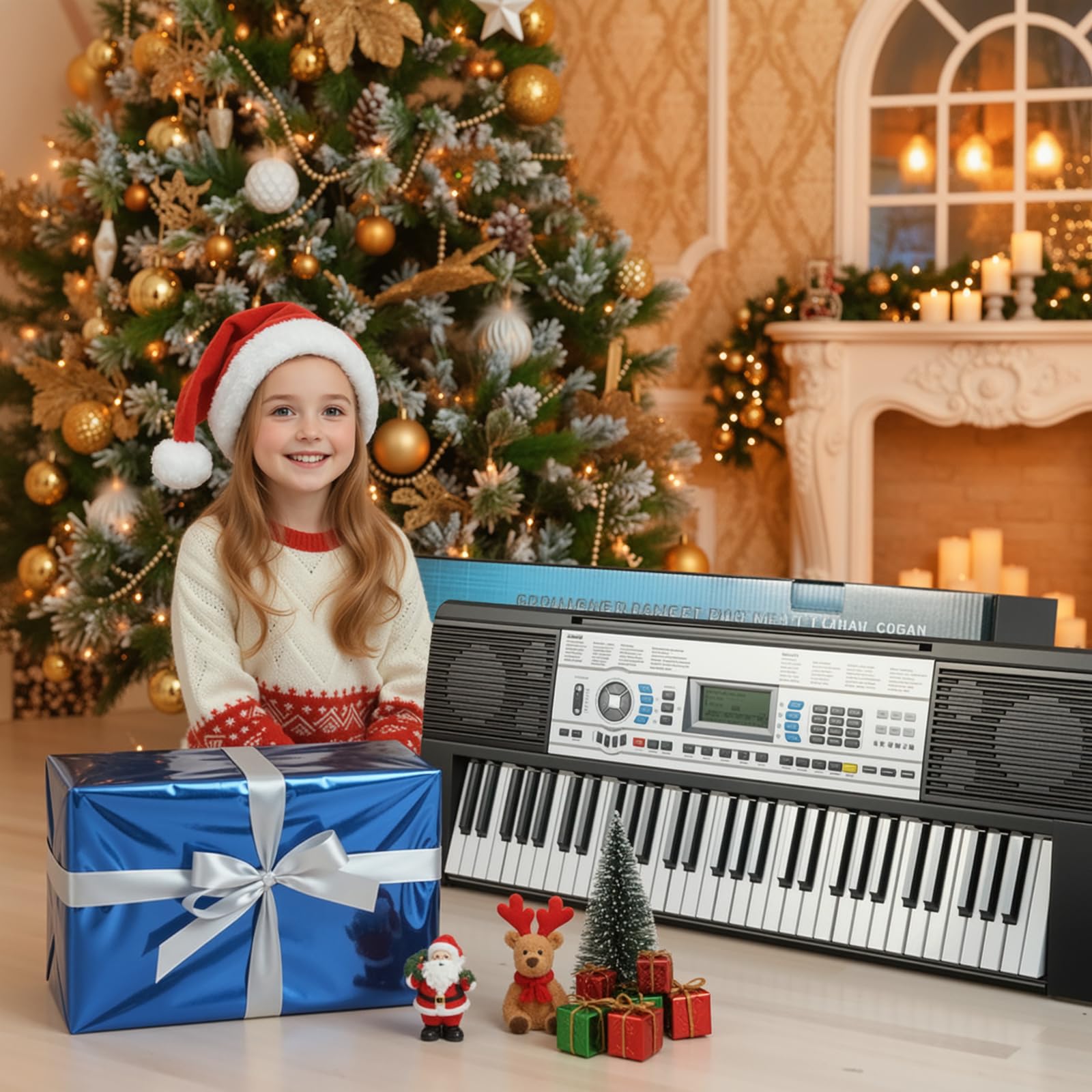 MAMIZO Pianoforte Digitale, tastiera con funzione di registrazione e programmazione E piano, Pianoforte Digitale 61PCS Tasti per Principianti e Professionisti, Tastiera Elettronica con altoparlanti