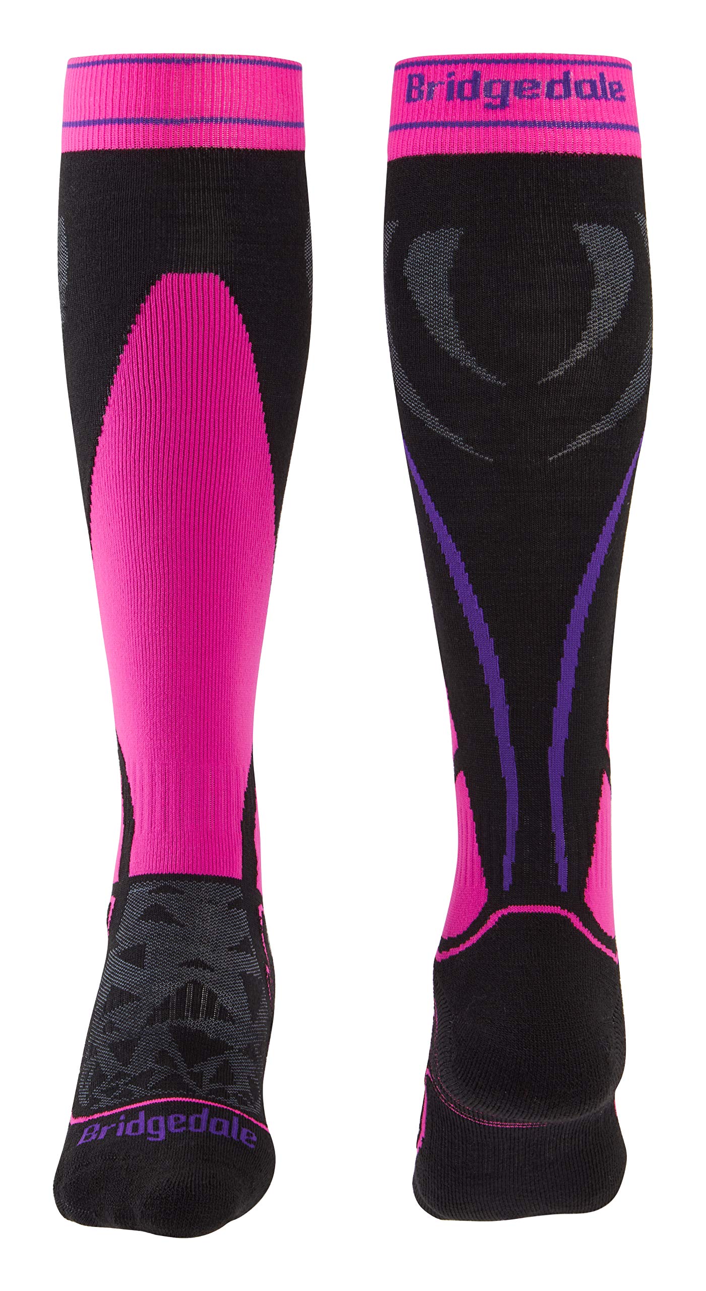 Bridgedale Women's Midweight Ski - Merino Endurance Socks, Black