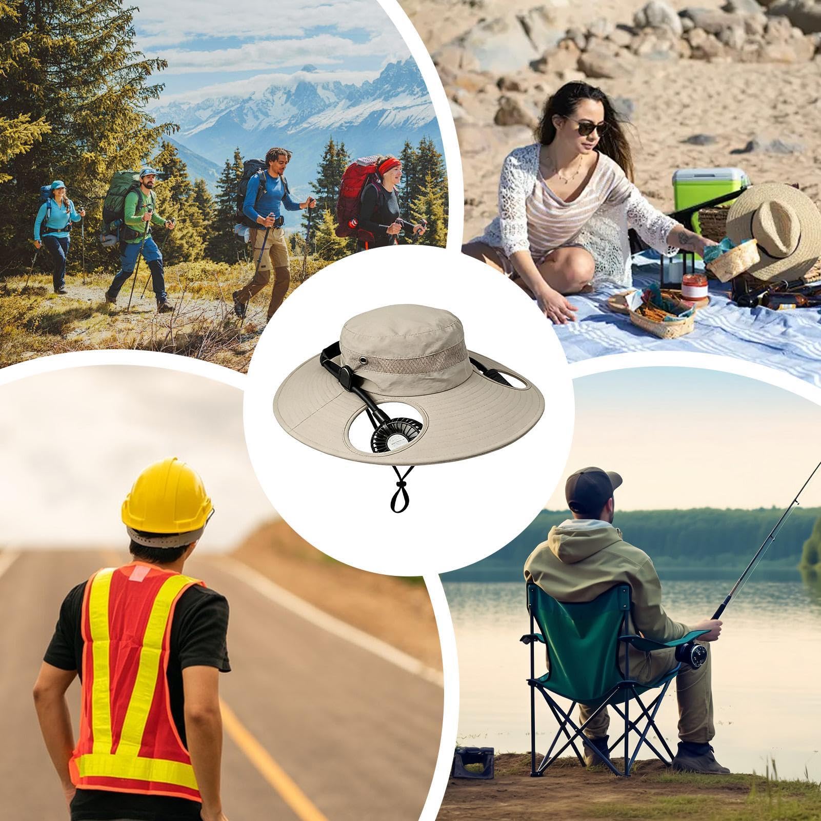 Sombrero de playa – Ala ancha ajustable | Sombrero de sol de ala ancha – para playa, camping, senderismo, correr, jardinería, viajes, vacaciones, festivales