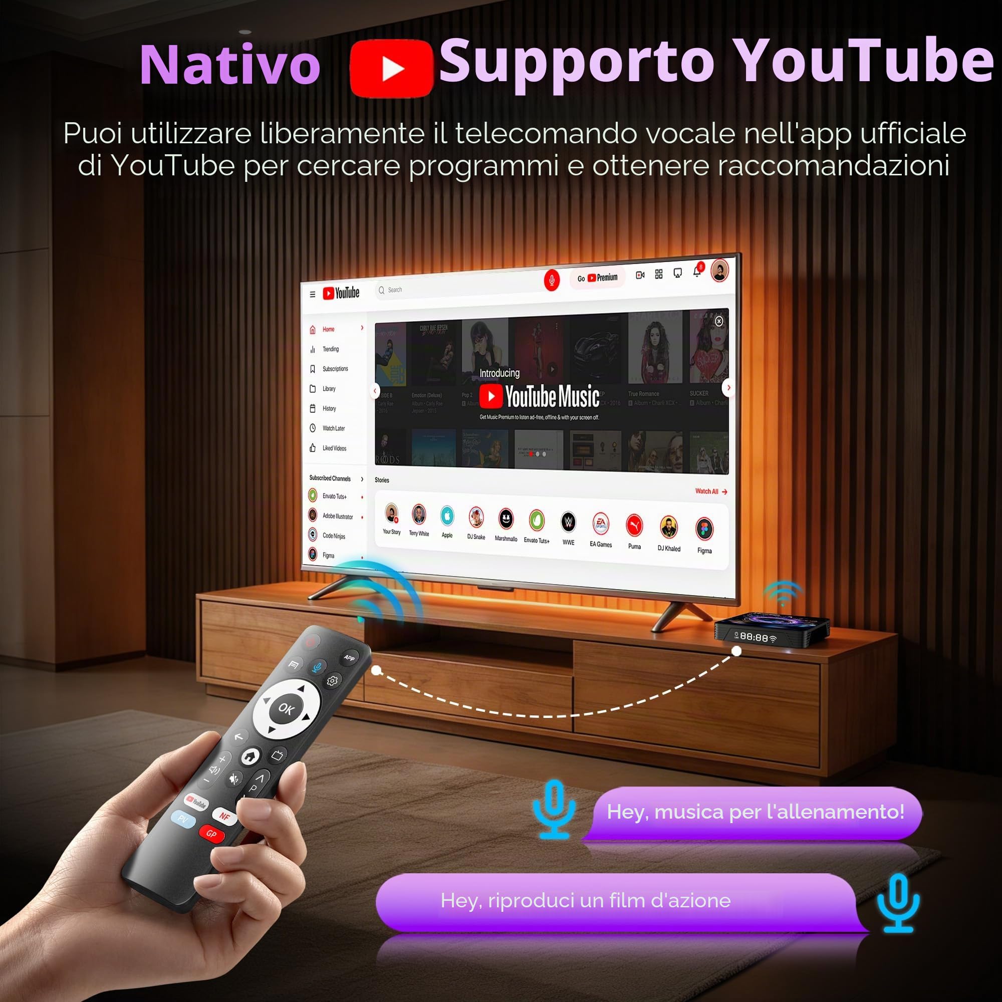 Android 14.0 Smart TV Box 2G RAM 16G ROM Mali-G310 GPU | RK3539 Quad-Core 64bit Cortex-A55 TV Box Support BT V5.4 10/100M Ethernet 4K HD 2.4G /5G Dual-Band Wifi Android Box