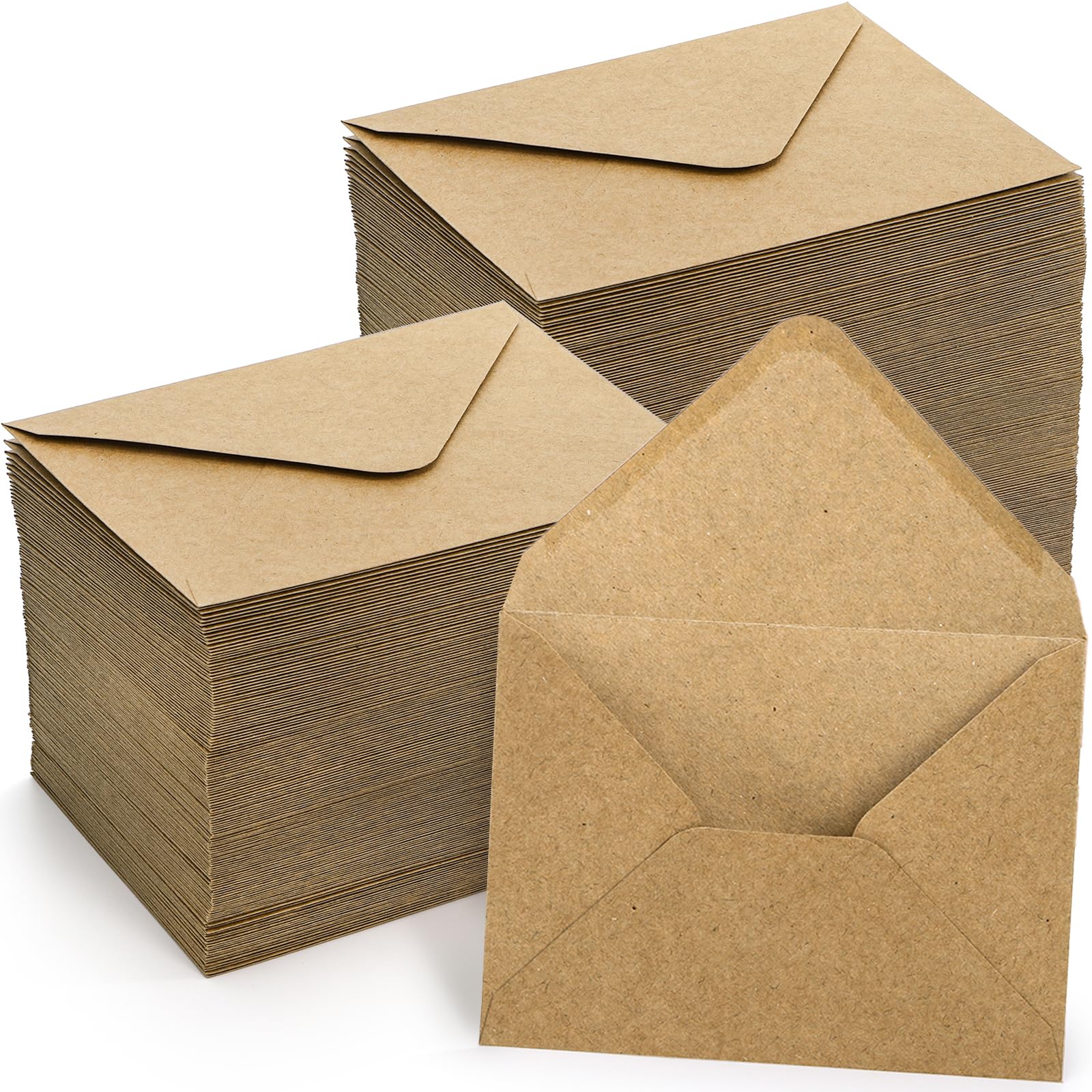 Nicunom Paquete de 150 sobres de papel kraft, sobres marrones de 4 x 6 pulgadas, sobres de papel kraft autoadhesivos, sobres de invitación, sobres de tarjetas, sobres de postal