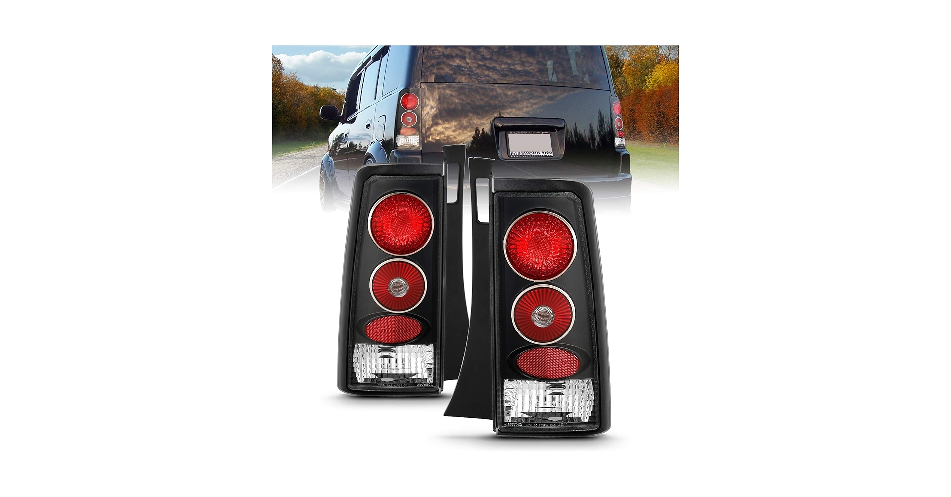 Amazon.com: AmeriLite Replacement Brake Taillights Black Set