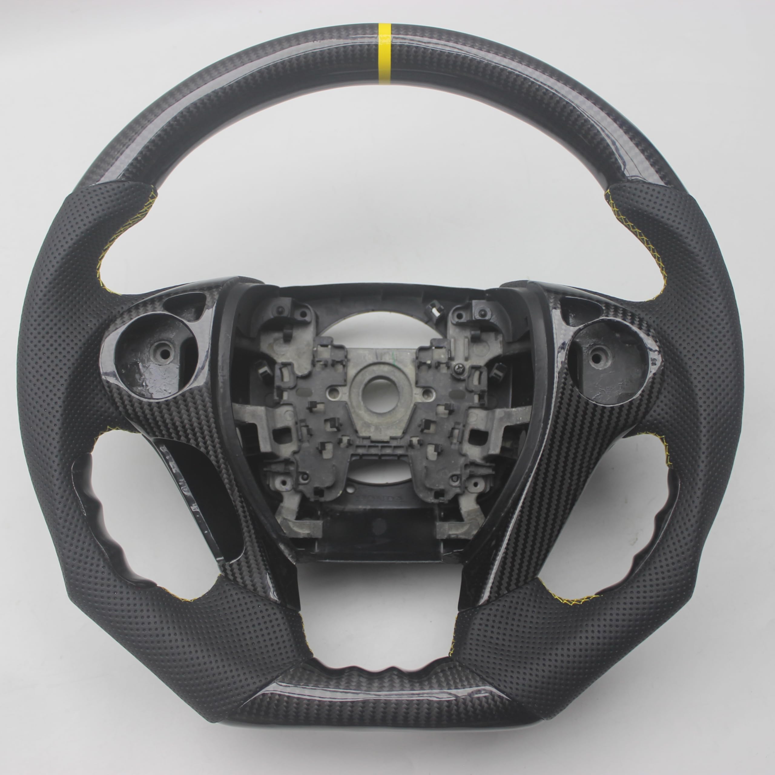 OLIKE Replacement Real Carbon Fiber Leather Steering Wheel Compatible With Honda Accord 9TH GEN 9 2013-2017