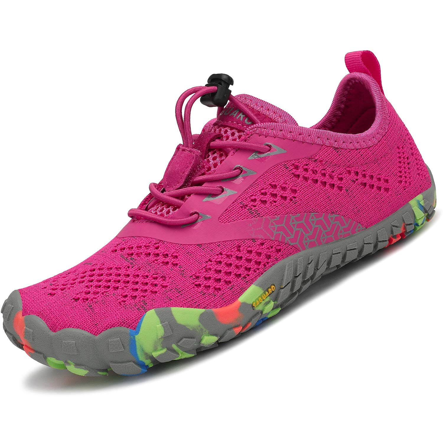 SAGUARO Calzado Descalzos Niños Zapatillas de Trail Niñas Transpirables Minimalistas Zapatillas de Deporte para Exterior Interior, 24-36 EU