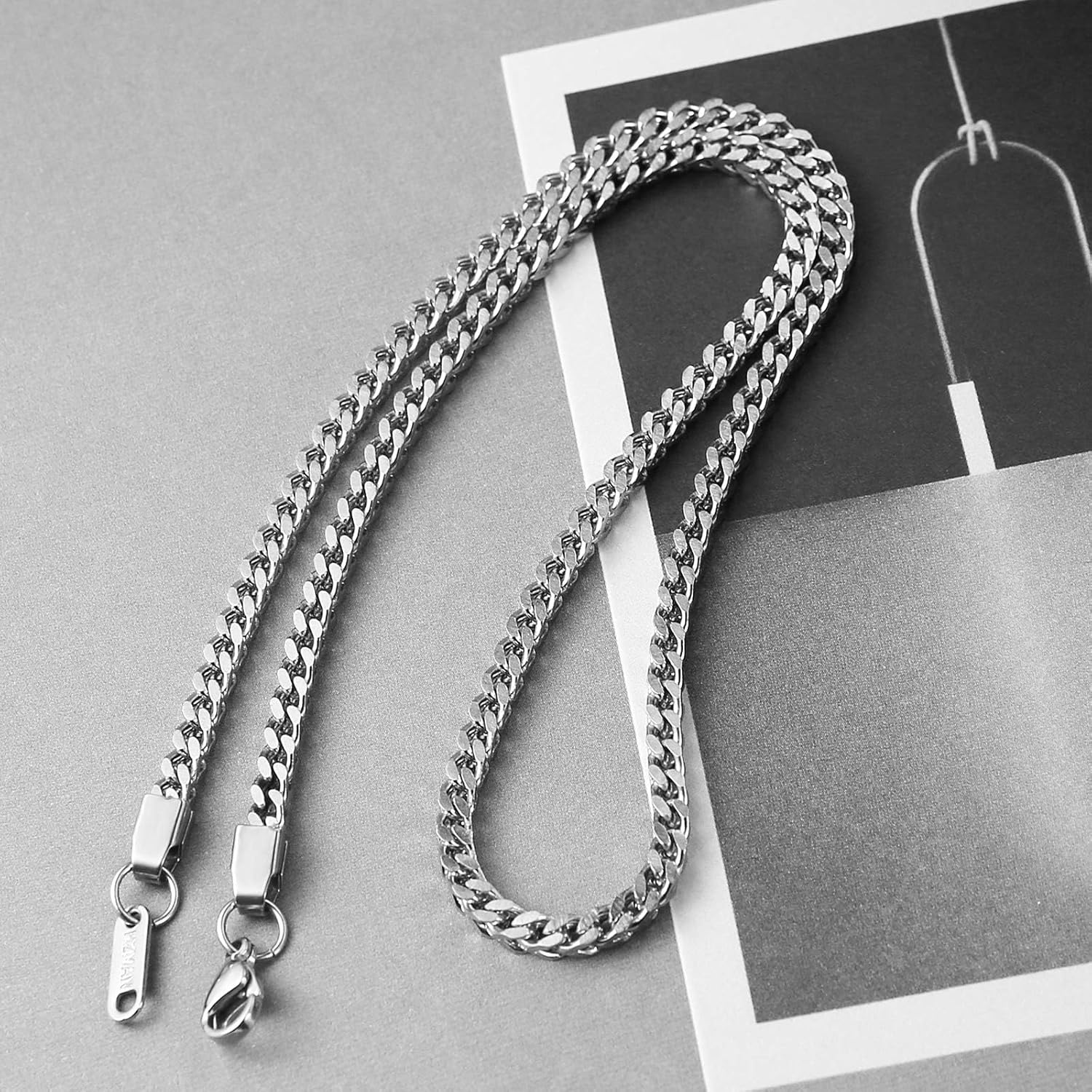 HZMAN Franco Chain for Men 3mm/4mm/5mm/6mm Stainless Steel Men's Chain Square Box Link Chain Necklace 16-30 Inch - Image 5