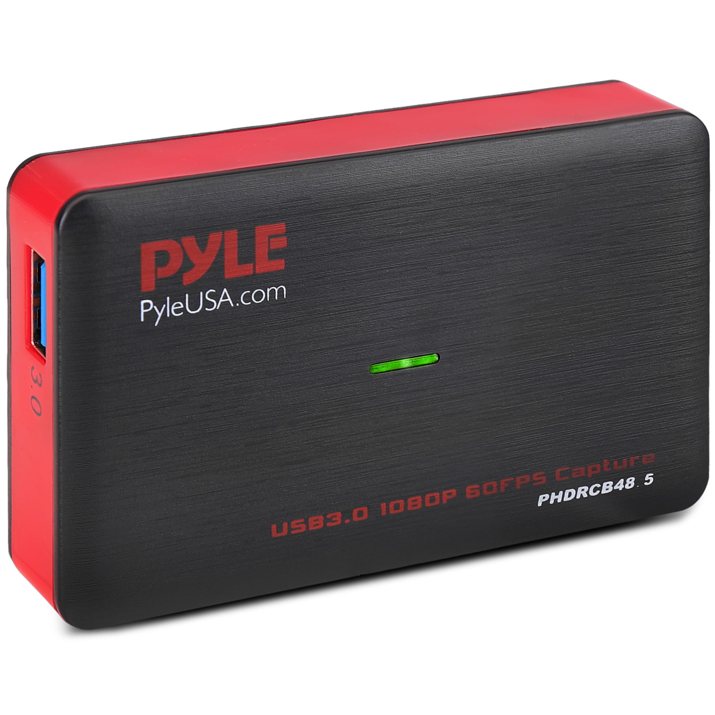 Pyle HDMI Video Capture Card, USB 3.0 HDMI Video Capture with Audio, Full HD 1080p 60FPS Recording, Plug & Play Design for Streaming, Game Recording, Live Streaming, PC & Mac Compatible