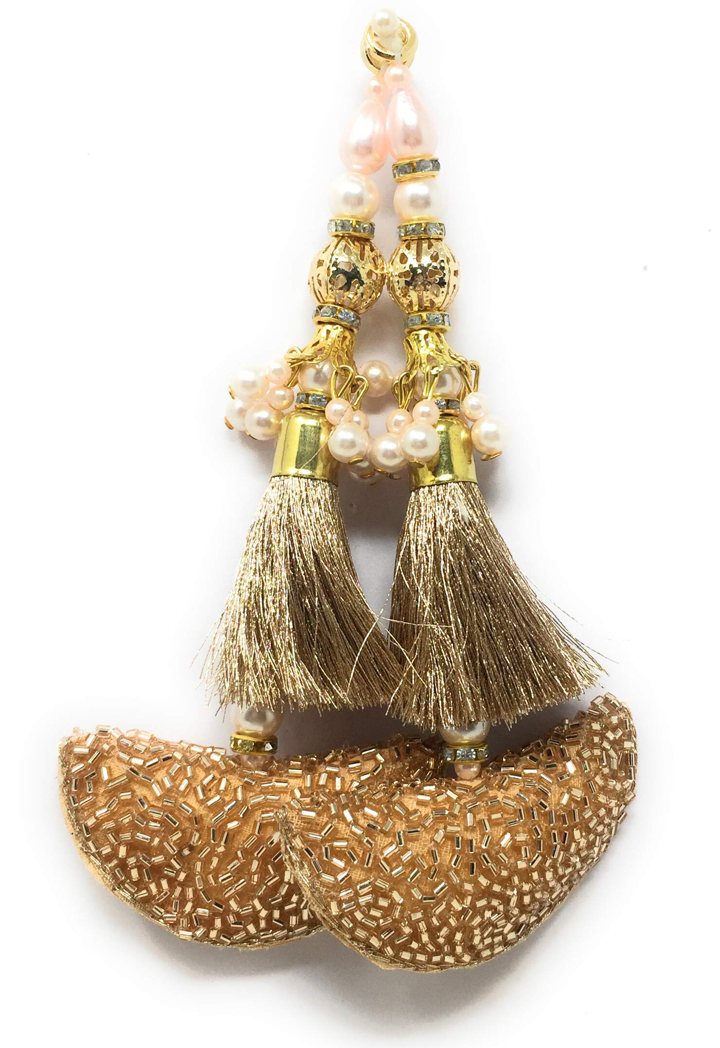 InhikaAcrylic Blouse Latkan (Copper, 14cm, Set of 2, 15047)