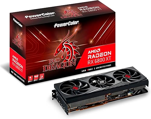 PowerColor Red Devil AMD Radeon RX 6800 XT - Tarjeta gráfica para juegos con memoria GDDR6 de 16 GB, alimentado por AMD RDNA 2, Raytracing, PCI