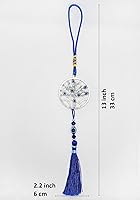 Vista 2 de LUCKBOOSTIUM Colgante de árbol de mal de ojo con borlas azules, llavero de mal de ojo para buena suerte y protección, adorno decorativo para colgar