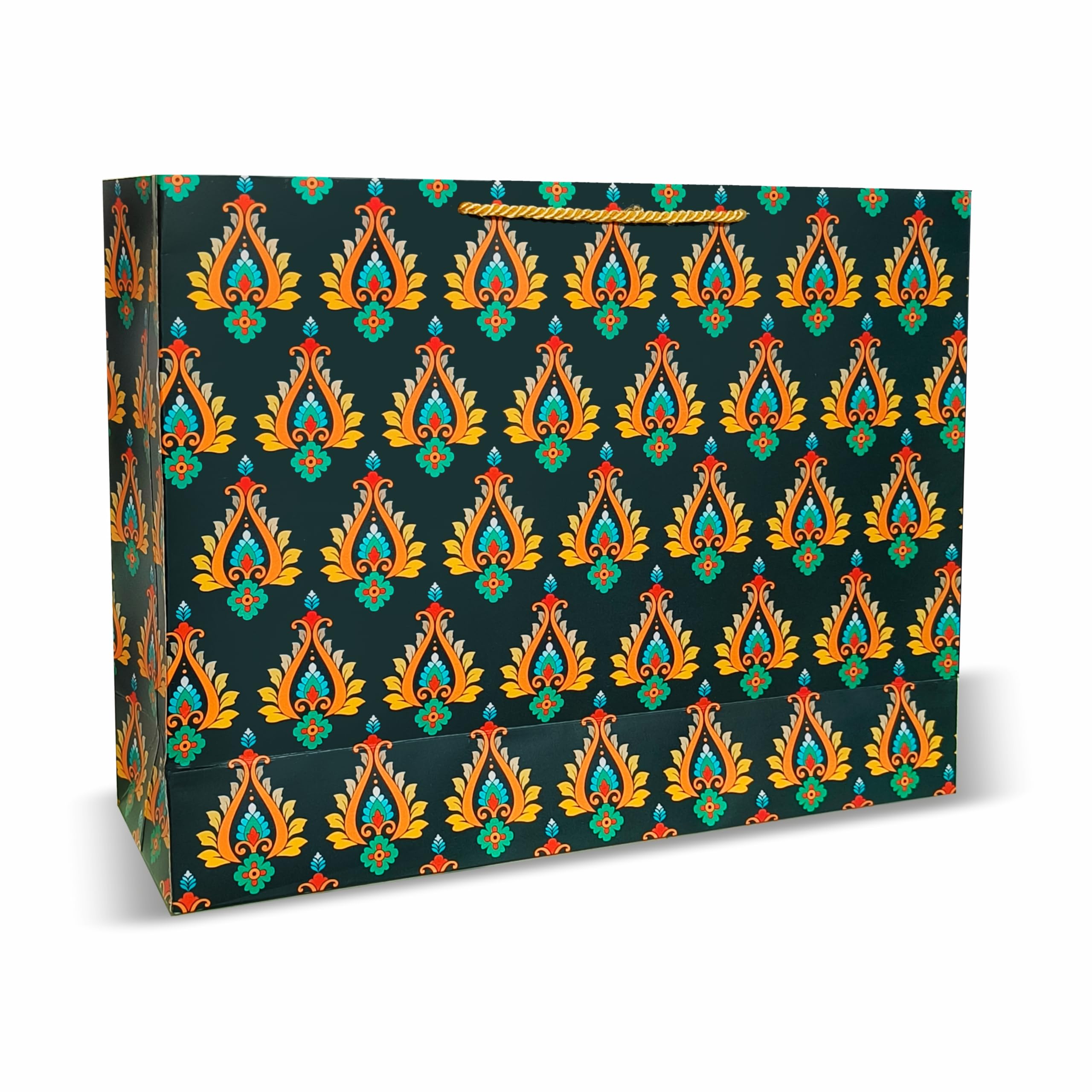 VESTTA -ELEGANCE REDEFINED, Gifts Bags, Extra Large, 17 (L) x 5 (B) x 13 (H) Inches, Pack of 10, Traditional Paisley Indian Ethnic, Gloss Finish, for Weddings, Diwali with Gift Tags-image-13