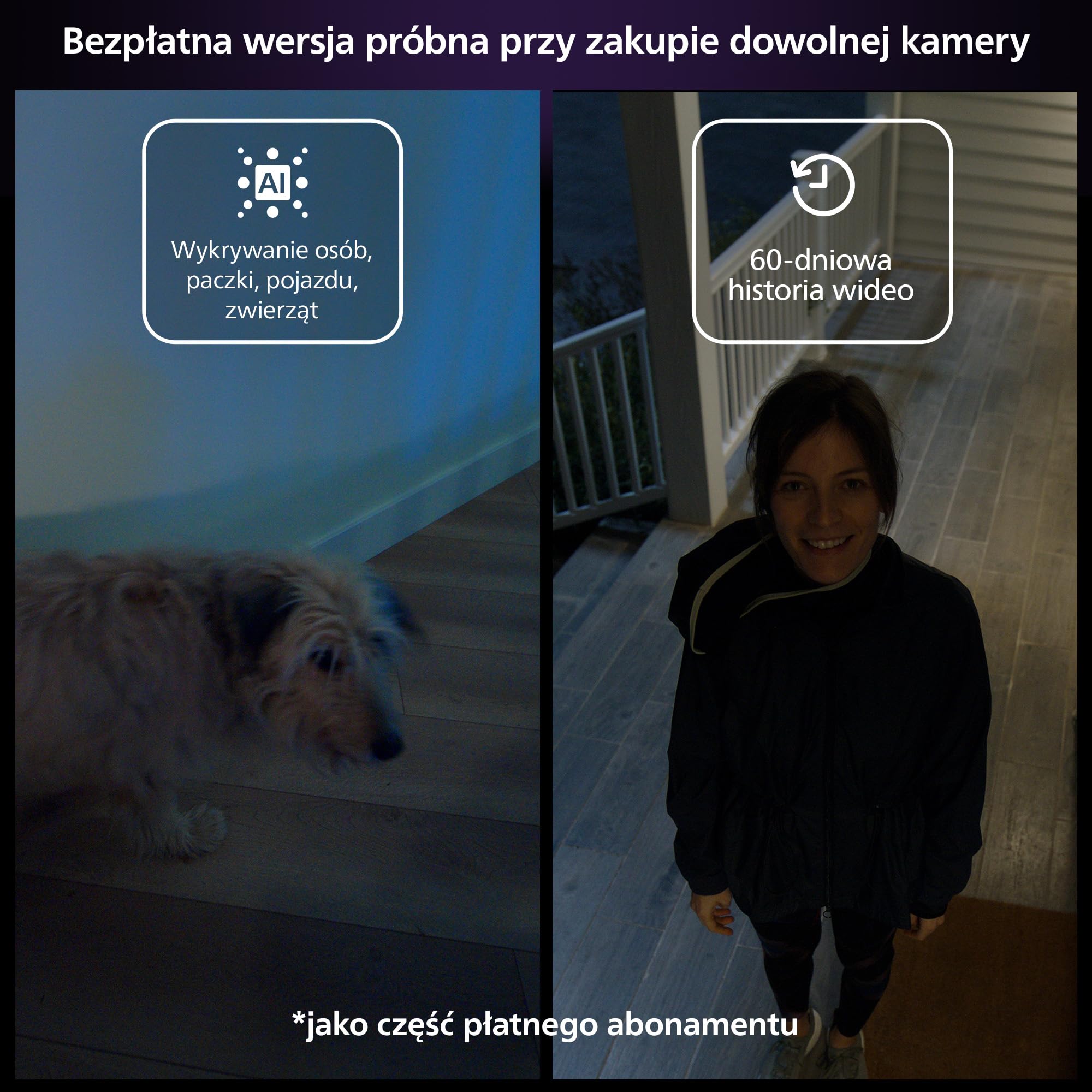 Philips Hue Raven Kamera przewodowa z podstawką na biurko biała