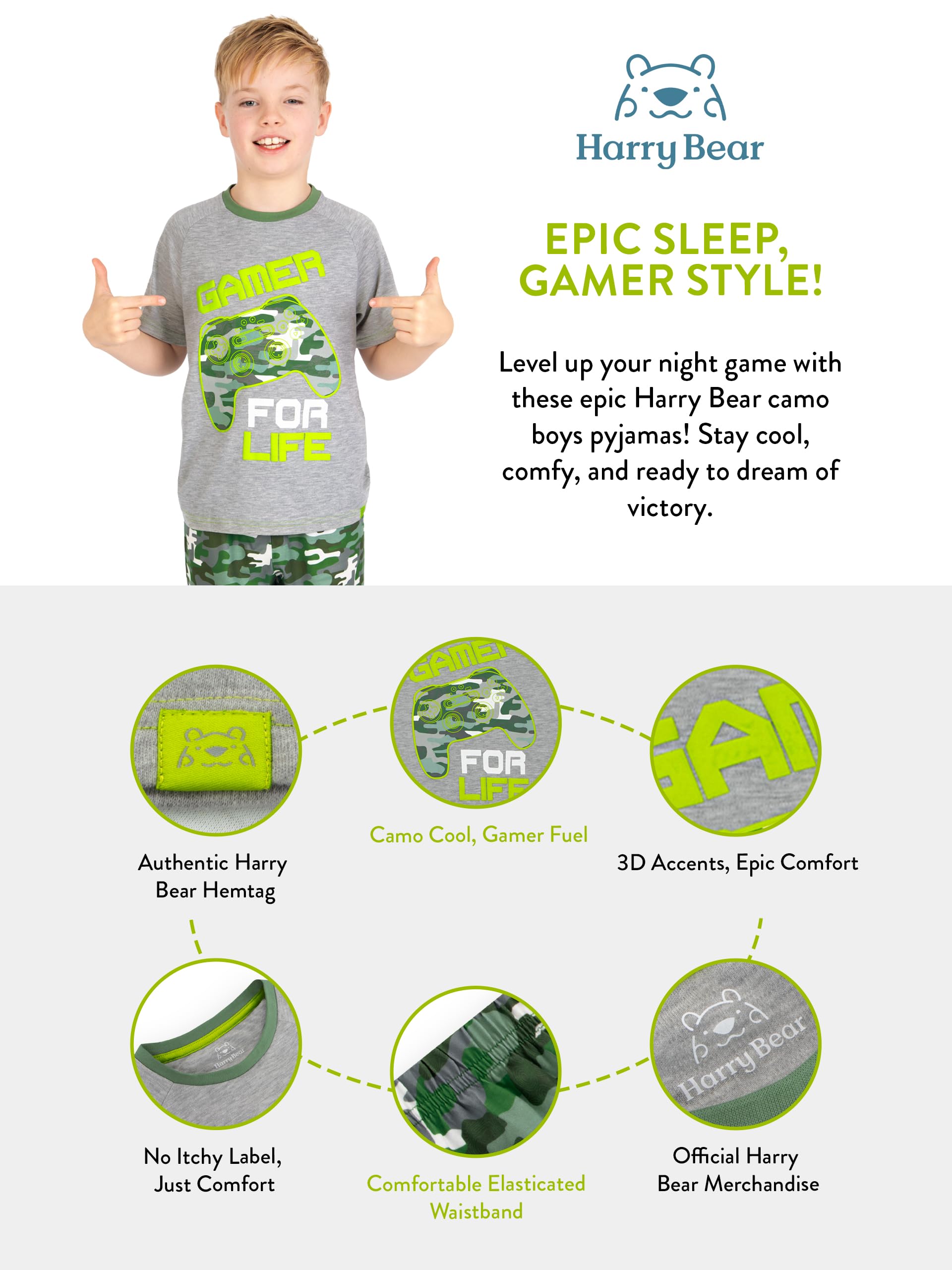 Harry Bear Pijamas para Niños Tractor Dino