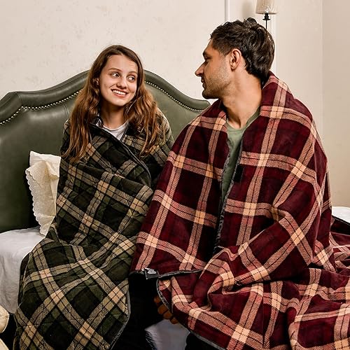 Miniatura 8 de DUKUSEEK Manta grande impermeable para exteriores, acolchada, forro polar extragrueso, cálida, resistente al viento, portátil, incluye capucha