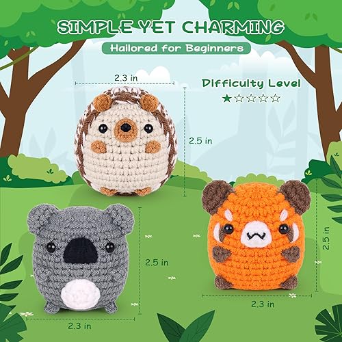 Miniatura 8 de CROCHETTA Kit de ganchillo para principiantes, kit de inicio de ganchillo para principiantes con tutoriales en video paso a paso, kits de